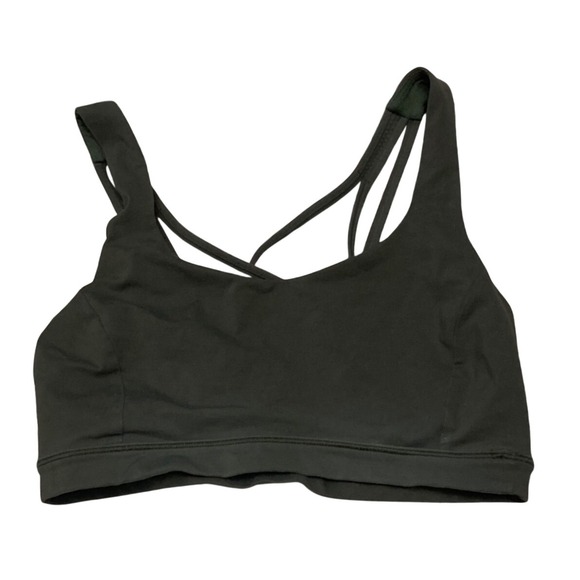 Lululemon Other - Lululemon Free To Be Wild Sports Bra Dark Green Strappy Back Yoga Gym Bra 6